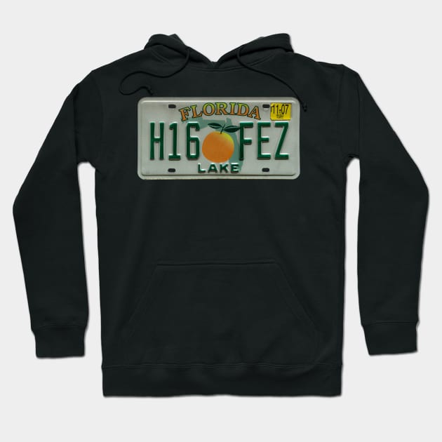 Lake County Florida License Plate Hoodie by Enzwell